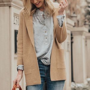 JCrew Women's Tan Eloise Sweater Blazer